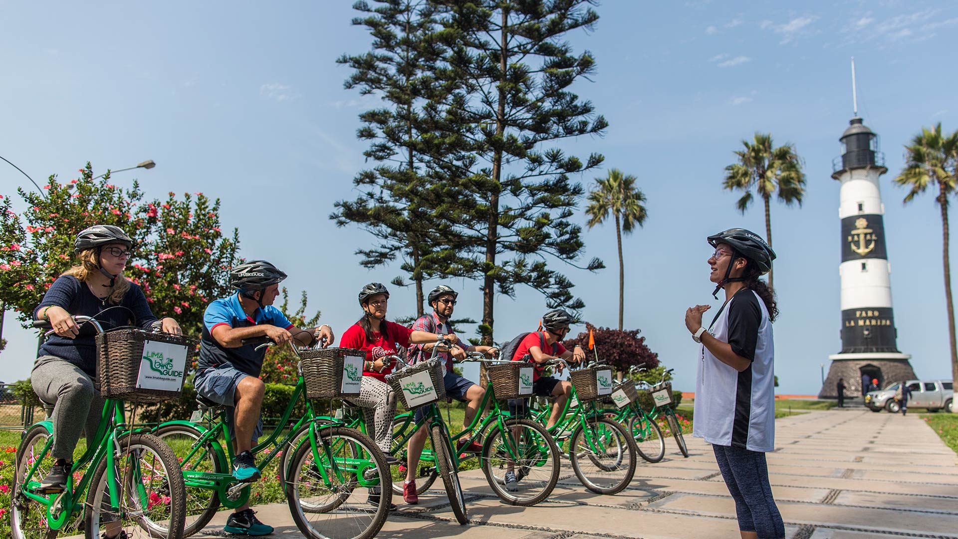 Biking lessons in the Miraflores pier